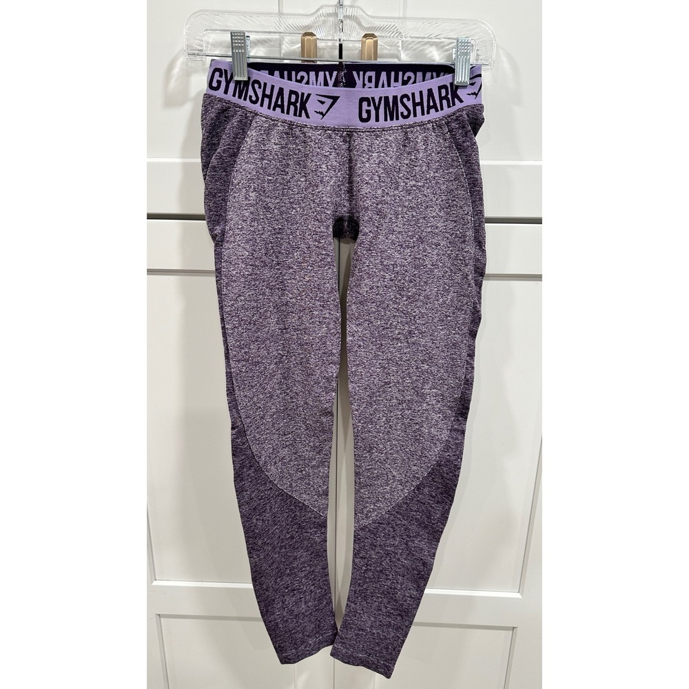 Gymshark Flex Seamless Leggings Purple Marl Sz M DRY Moisture Management